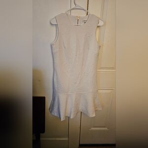 Calvin Klein Cream Textured Mini Dress